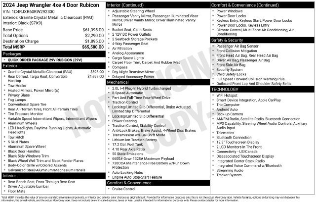 Used 2024 Jeep Wrangler Unlimited Rubicon 4xe AWD/4WD image 31