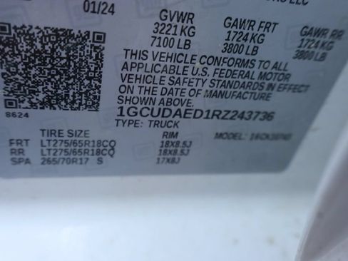 Used 2024 Chevrolet Silverado 1500 W/T w/ WT Value Package AWD/4WD image 3