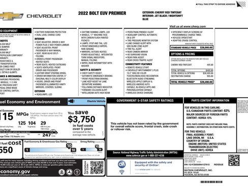 Used 2022 Chevrolet Bolt EUV Premier FWD image 4