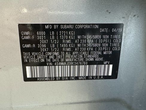 Used 2019 Subaru Ascent Limited w/ Popular Package #2 image 34