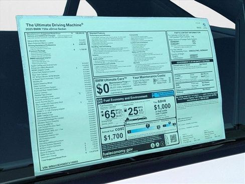 New 2025 BMW 750e xDrive 750e xDrive image 18
