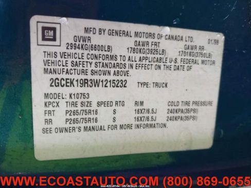 Used 1998 Chevrolet Silverado 1500 4x4 Extended Cab w/ Preferred Equipment Group 2 image 11