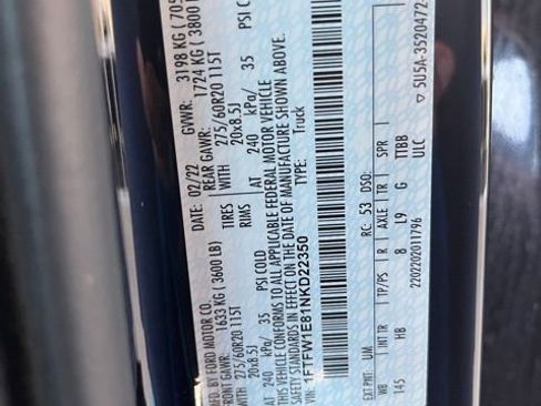 Used 2022 Ford F150 Lariat w/ Equipment Group 502A High image 30