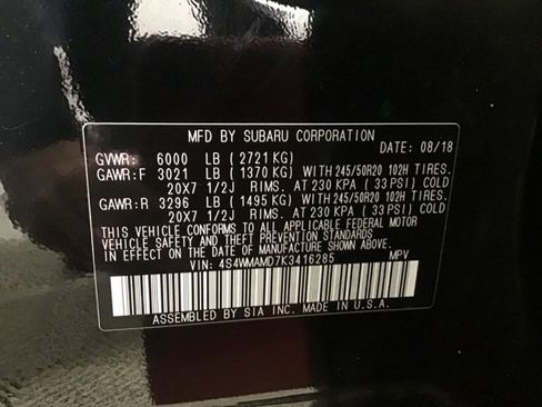 Used 2019 Subaru Ascent Limited image 26