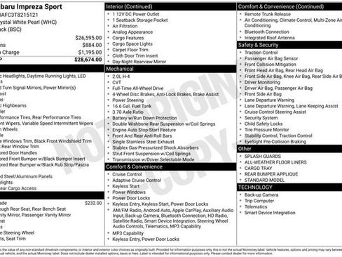 New 2026 Subaru Impreza 2.0i Sport image 5