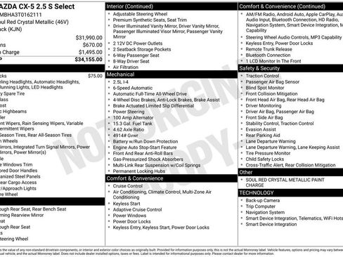 New 2026 MAZDA CX-5 Select AWD/4WD image 6