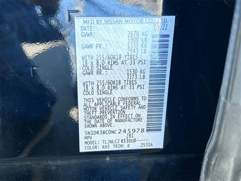 Used 2022 Nissan Pathfinder SV image 34