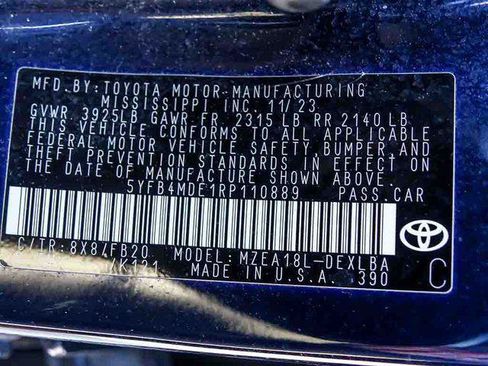 Certified 2024 Toyota Corolla LE FWD image 28
