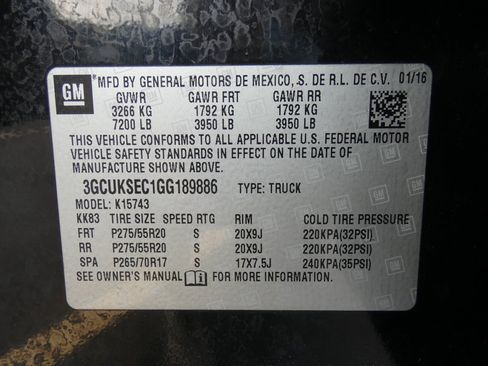 Used 2016 Chevrolet Silverado 1500 LTZ w/ Sport Package AWD/4WD image 31