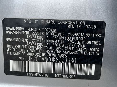 Used 2019 Subaru Crosstrek 2.0i Limited w/ Moonroof Package w/Navigation image 32