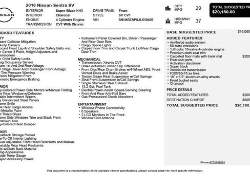 Used 2018 Nissan Sentra SV image 3