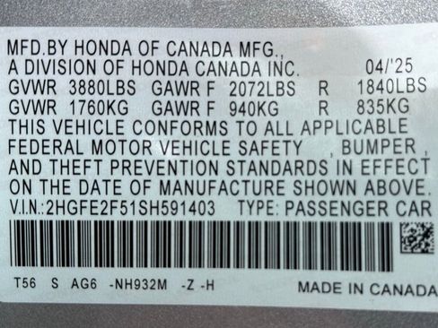 Used 2025 Honda Civic Sport image 23