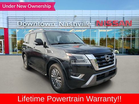 Certified 2021 Nissan Armada SL w/ Captain's Chairs Package RWD image 1