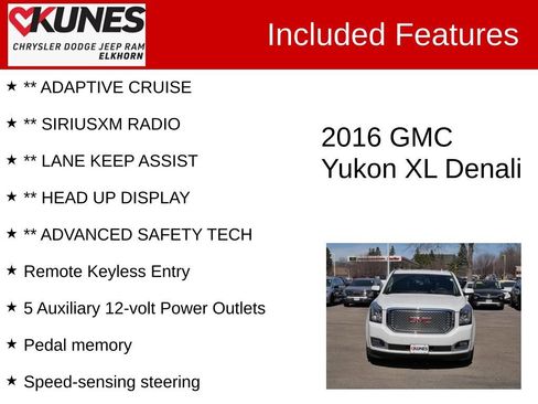 Used 2016 GMC Yukon XL Denali w/ Open Road Package AWD/4WD image 3