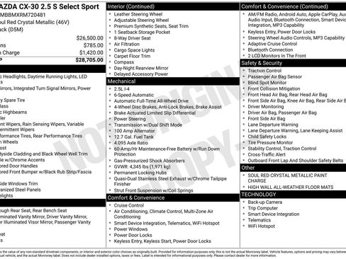 Used 2024 MAZDA CX-30 AWD 2.5 S w/ Select Sport Pkg image 42