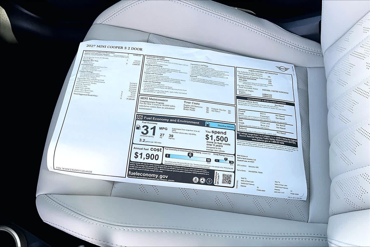 New 2027 MINI Cooper S FWD image 18