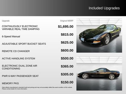 Used 1998 Chevrolet Corvette Convertible w/ Memory Pkg RWD image 5
