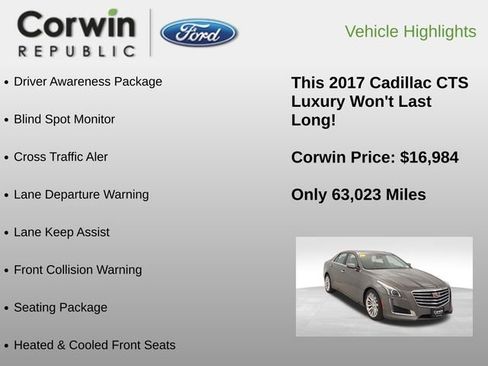 Used 2017 Cadillac CTS Luxury image 6