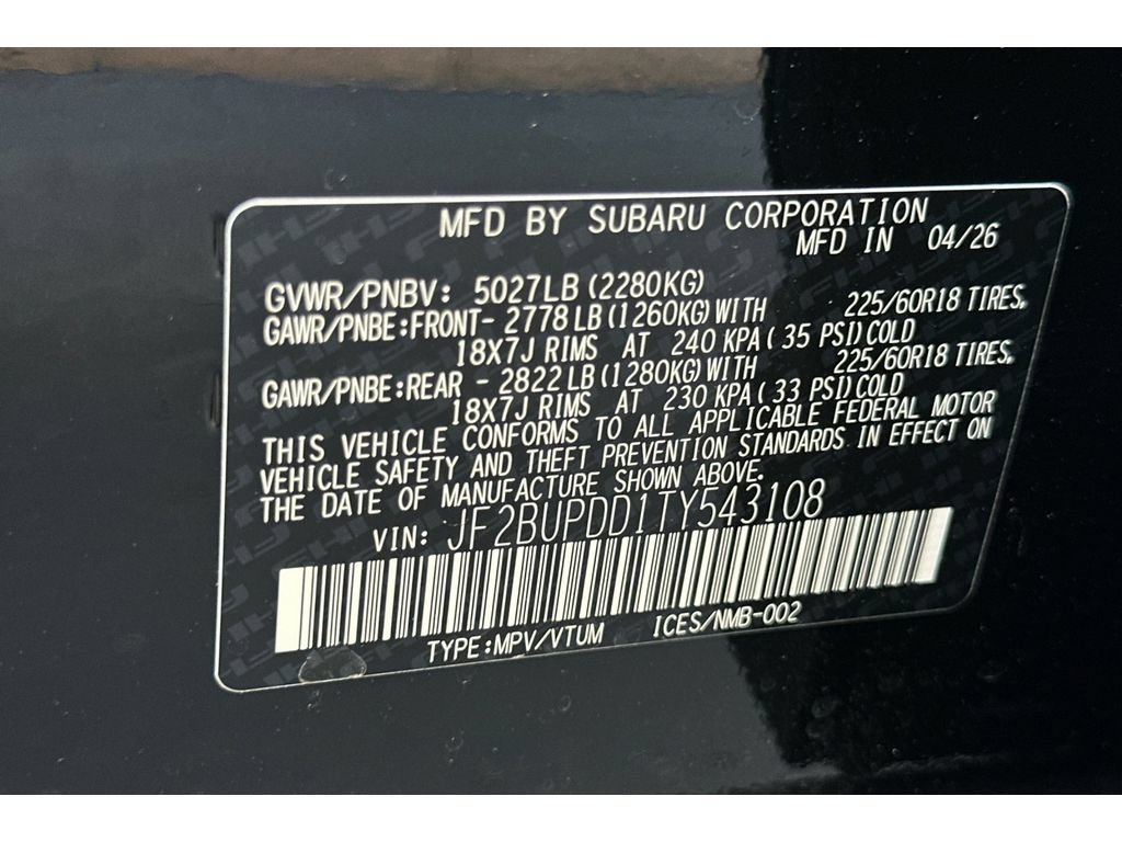 New 2026 Subaru Outback Limited AWD/4WD image 28
