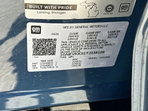 New 2026 Chevrolet Traverse High Country w/ LPO, Floor Liner Package AWD/4WD image 36