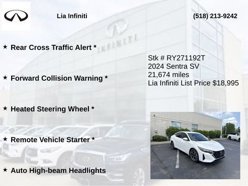 Used 2024 Nissan Sentra SV w/ All-Weather Package FWD image 20