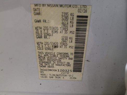 Used 2016 Nissan Murano Platinum w/ Platinum Technology Package image 33