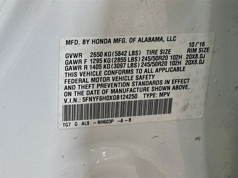 Used 2016 Honda Pilot Elite image 34
