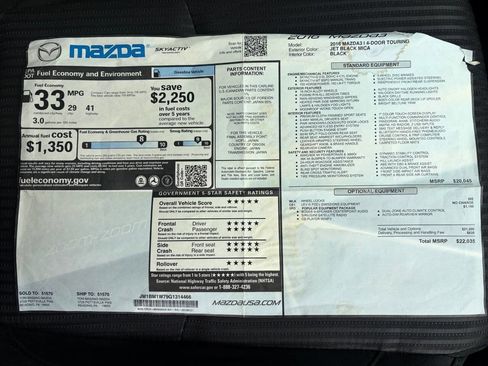 Used 2016 MAZDA MAZDA3 i Touring w/ Popular Equipment Package FWD image 27