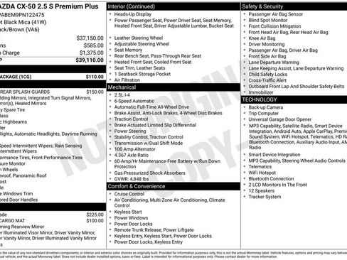 Certified 2023 MAZDA CX-50 AWD 2.5 S w/ Cargo Package image 11