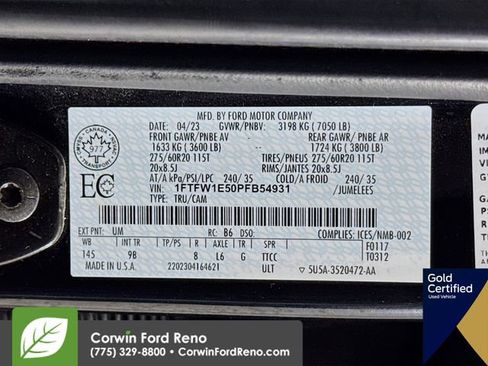 Used 2023 Ford F150 Platinum w/ Max Trailer Tow Package image 36