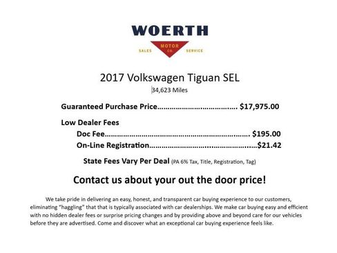 Used 2017 Volkswagen Tiguan SEL AWD/4WD image 3