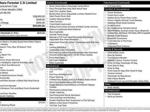 Used 2015 Subaru Forester 2.5i Limited w/ Popular Package #1 image 3