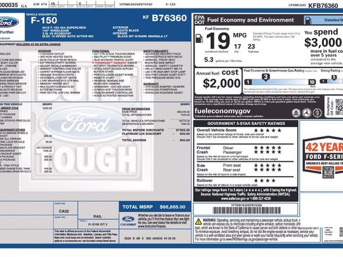 Used 2019 Ford F150 Platinum w/ Equipment Group 701A Luxury AWD/4WD image 5
