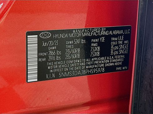 Certified 2023 Hyundai Santa Fe SEL w/ Premium Package AWD/4WD image 31