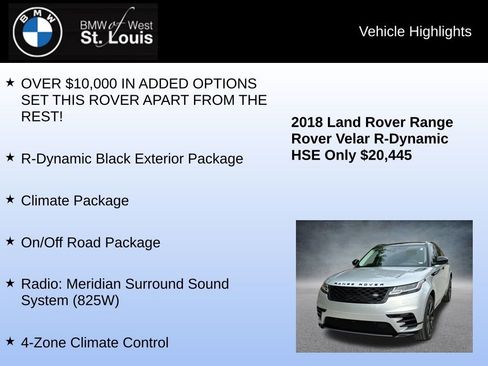 Used 2018 Land Rover Range Rover Velar R-Dynamic HSE image 7