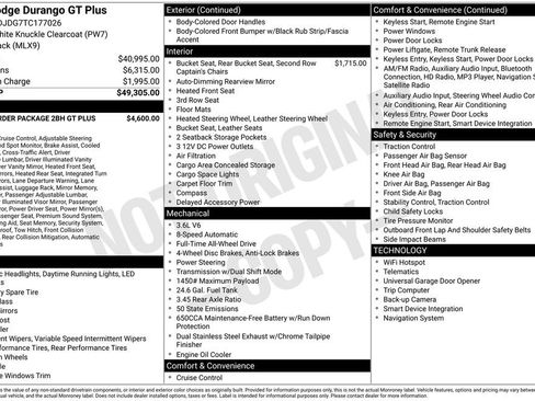 New 2026 Dodge Durango GT image 29