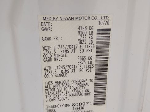 Used 2021 Nissan NV 2500 SV w/ Navigation Package image 14