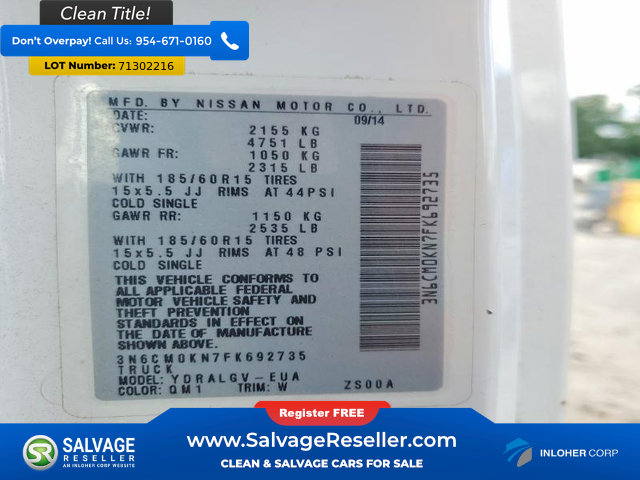 Used 2015 Nissan NV200 SV w/ Back Door Glass Package FWD image 17