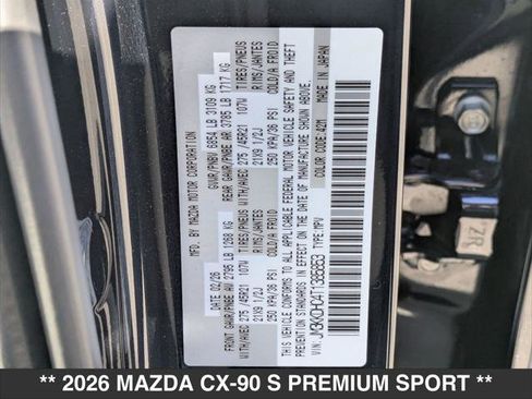 New 2026 MAZDA CX-90 3.3 Turbo S w/ Premium Package AWD/4WD image 15