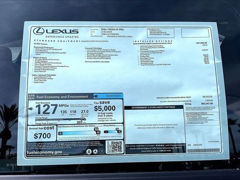 New 2026 Lexus ES 350e FWD image 22