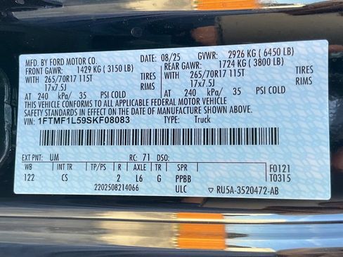 Used 2025 Ford F150 XL w/ Equipment Group 103A High AWD/4WD image 40
