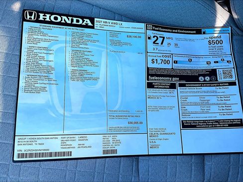 New 2027 Honda HR-V LX image 18
