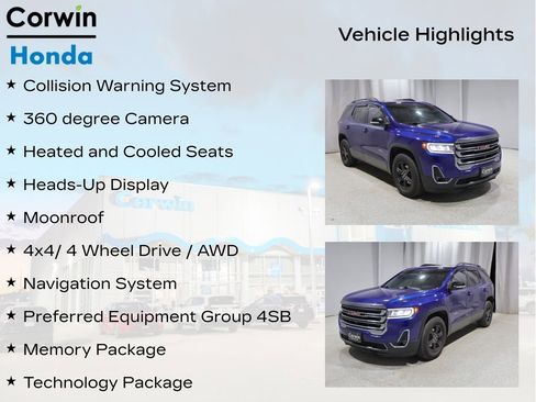 Used 2023 GMC Acadia AT4 w/ Technology Package AWD/4WD image 11
