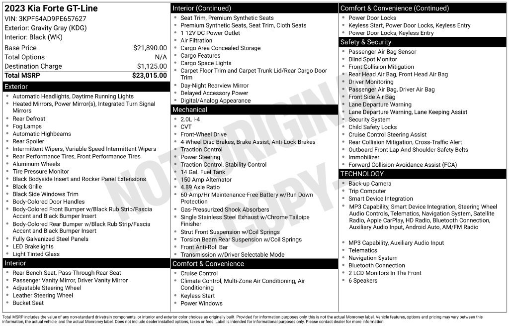 Used 2023 Kia Forte GT-Line FWD image 32