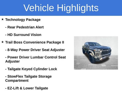 Used 2024 Chevrolet Colorado Trail Boss w/ Technology Package AWD/4WD image 4