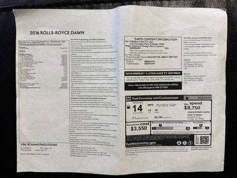 Used 2016 Rolls-Royce Dawn image 2