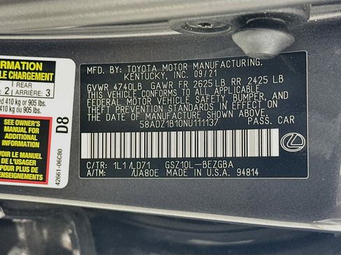 Used 2022 Lexus ES 350 w/ Premium Package FWD image 32
