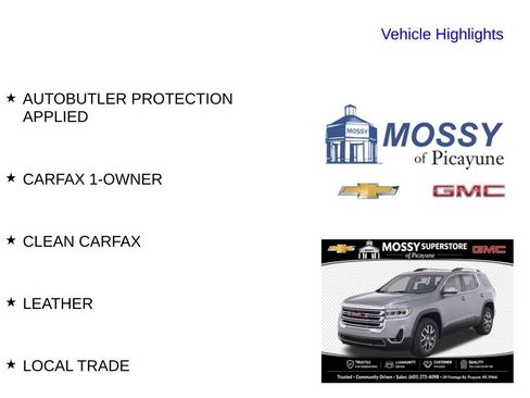 Used 2023 GMC Acadia SLT w/ LPO, Floor Liner Package FWD image 10