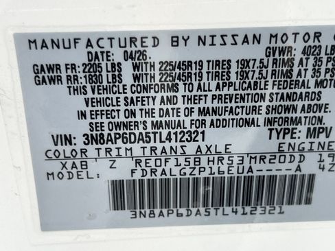 New 2026 Nissan Kicks SR w/ Interior Electronics Package FWD image 15