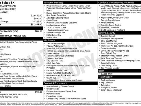 Used 2023 Kia Seltos SX w/ SX Sunroof Package image 6